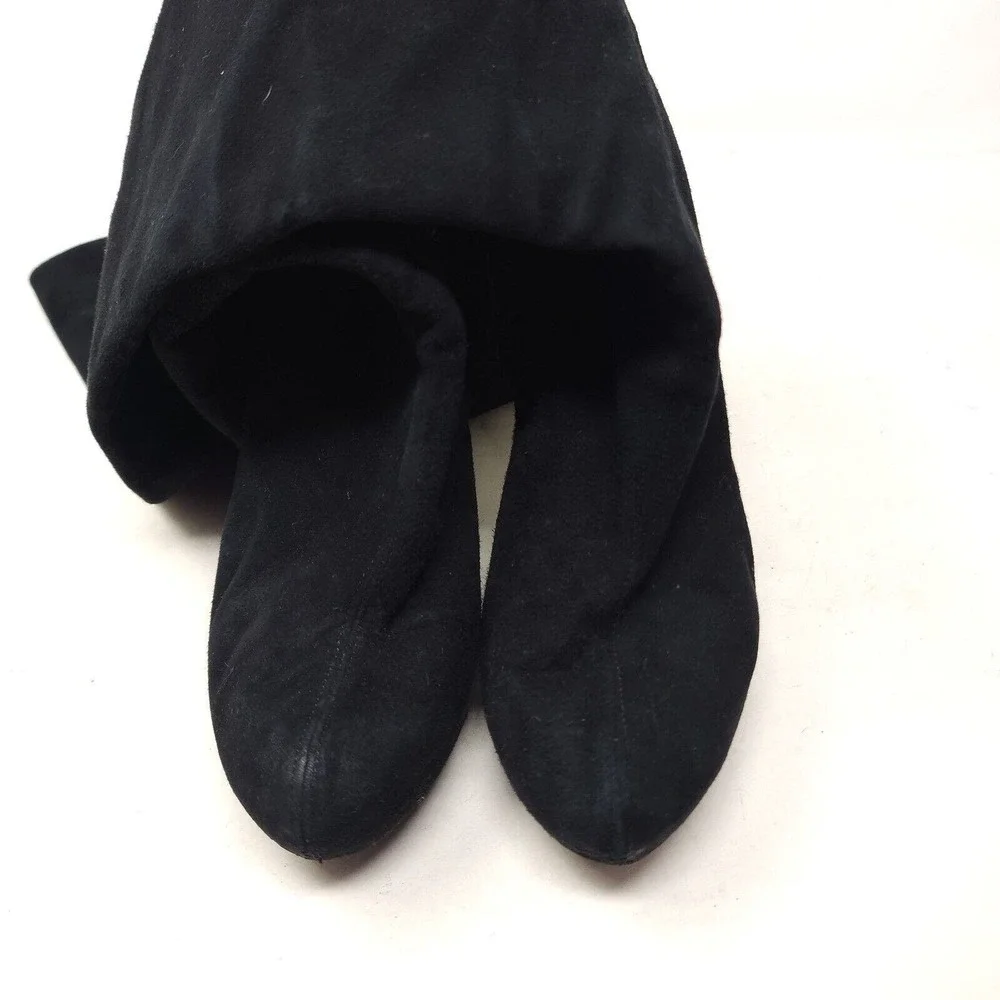 Giuseppe Zanotti Womens Boots OTK Black Suede Leather Thigh High Heel Shoe 40 10 - Picture 8 of 15